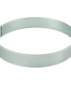 Cerle à tarte perforé en inox- hauteur de 2 cm Tille