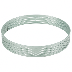 Cerle à tarte perforé en inox- hauteur de 2 cm Tille