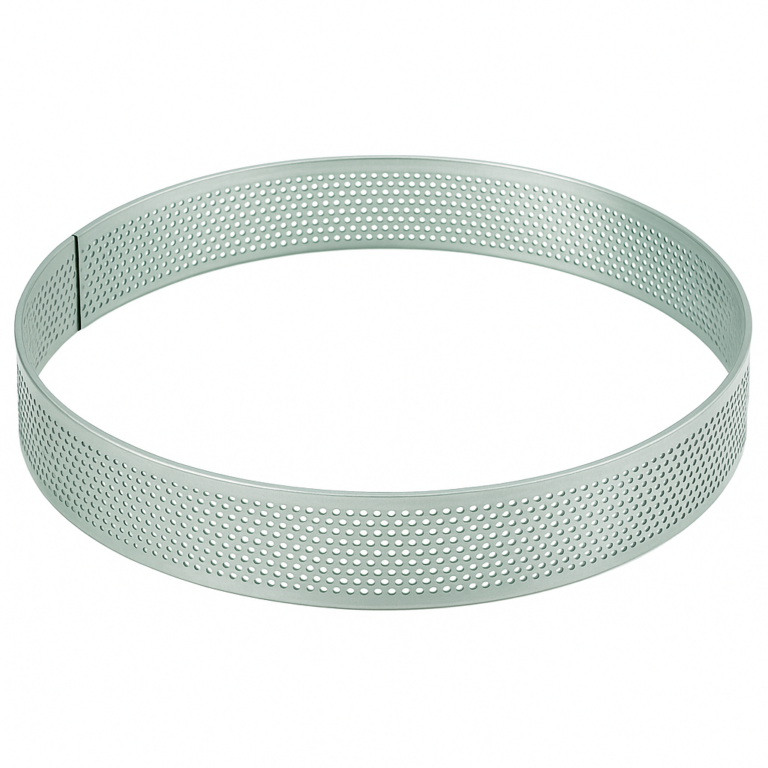 Cerle à tarte perforé en inox- hauteur de 2 cm Tille