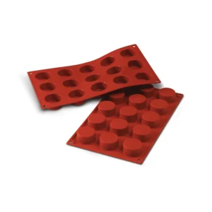 Moule silicone 15 petits fours ronds SF027 Silikomart Tille
