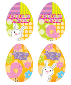 banderole décors azyme oeufs joyeuses pâques 24 pc 46157 mytille tille mallard ferrier