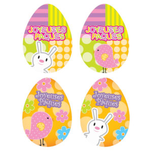 banderole décors azyme oeufs joyeuses pâques 24 pc 46157 mytille tille mallard ferrier