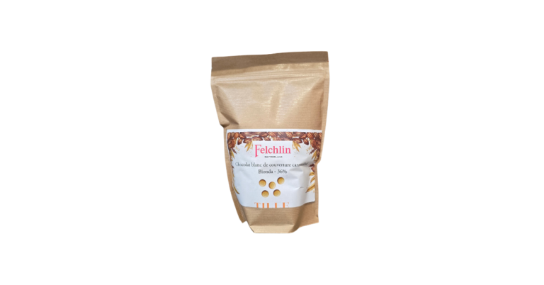 Chocolat blanc de couverture caramelisé Bionda 36% -500Gr Felchlin