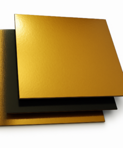 Quadratischer Tortenständer in Gold/Schwarz von Tille