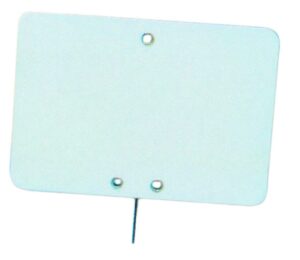 Etiquette rectangle pique inox