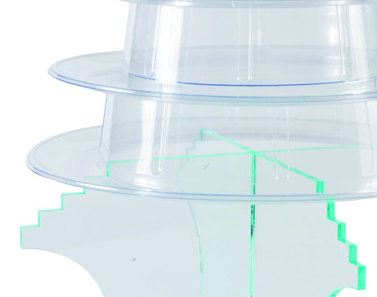 Pied "cristal" pour pyramide macarons