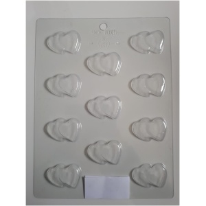 Moule chocolat 11 double coeur