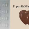 Moule chocolat 11 double coeur