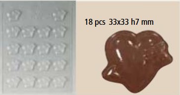 Moule chocolat coeur cupidon 18 pcs