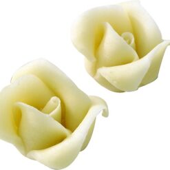 Roses blanches en pâte d'amande