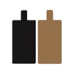 Languette or/noir rectangle