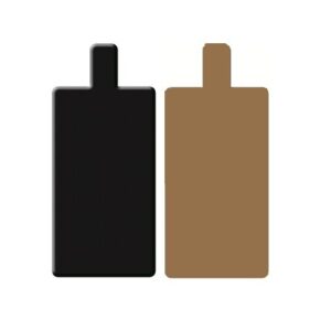 Languette or/noir rectangle