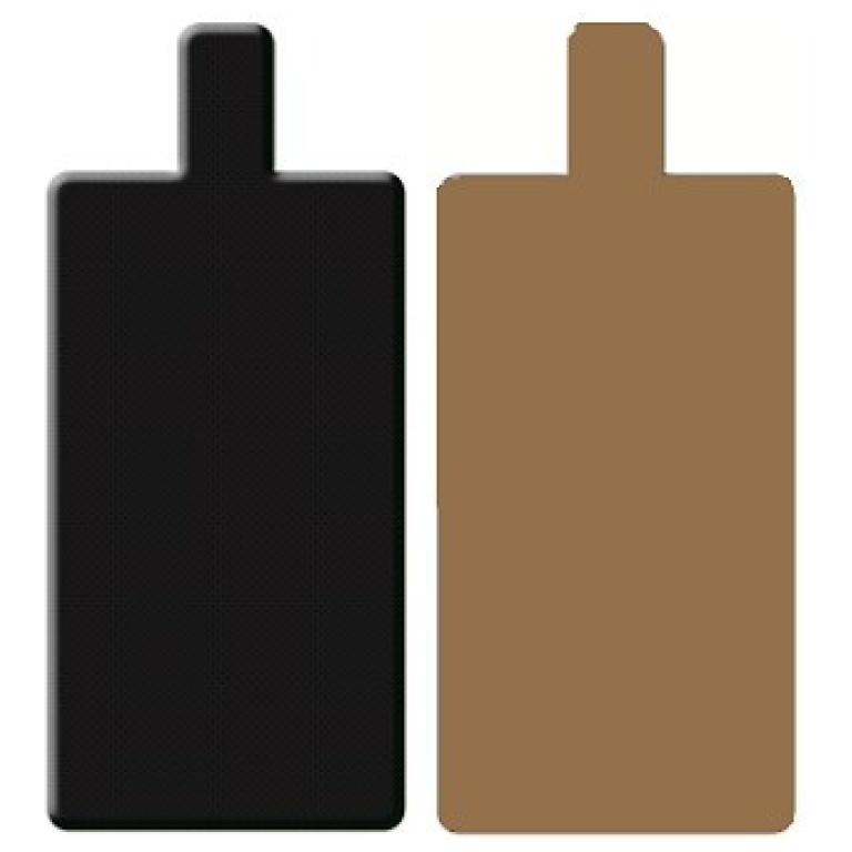 Languette or/noir rectangle