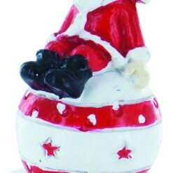 Décoration bûche Père Noël boules et cadeaux