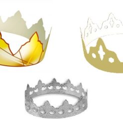 Lot de 3 couronnes en carton