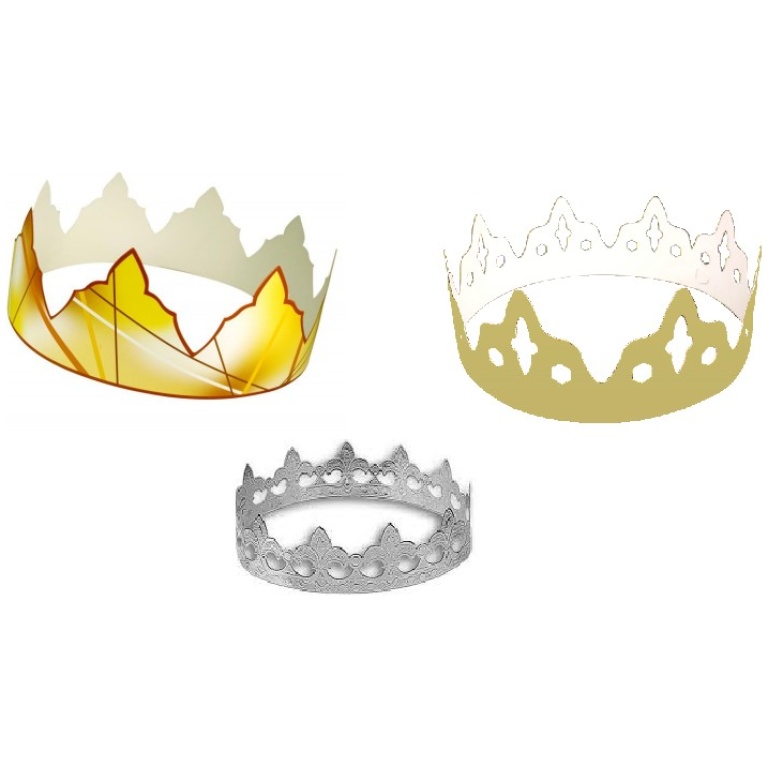 Lot de 3 couronnes en carton