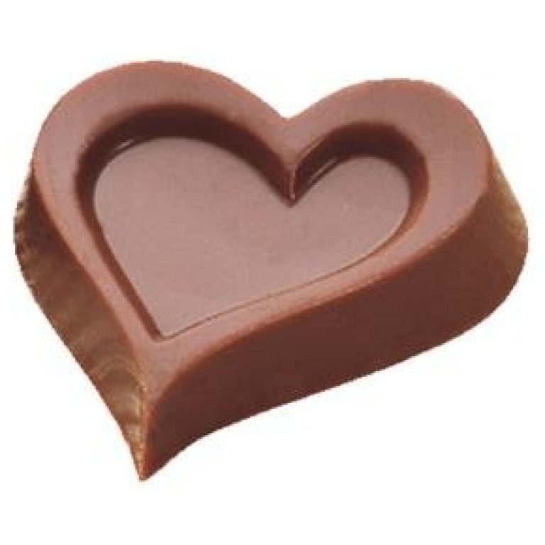 Moule Stampo in policarbonato per praline en forme de coeur double