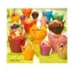 Caissette papier multi couleurs Tulipcup