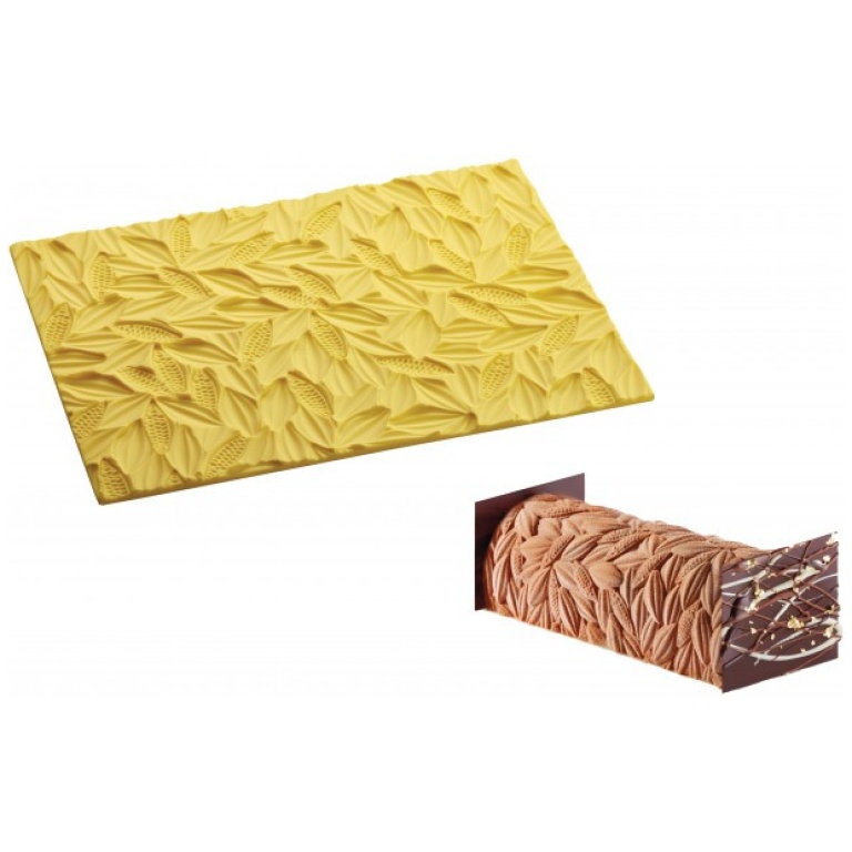 Tapis décor bûche Cabosse 250x190mm