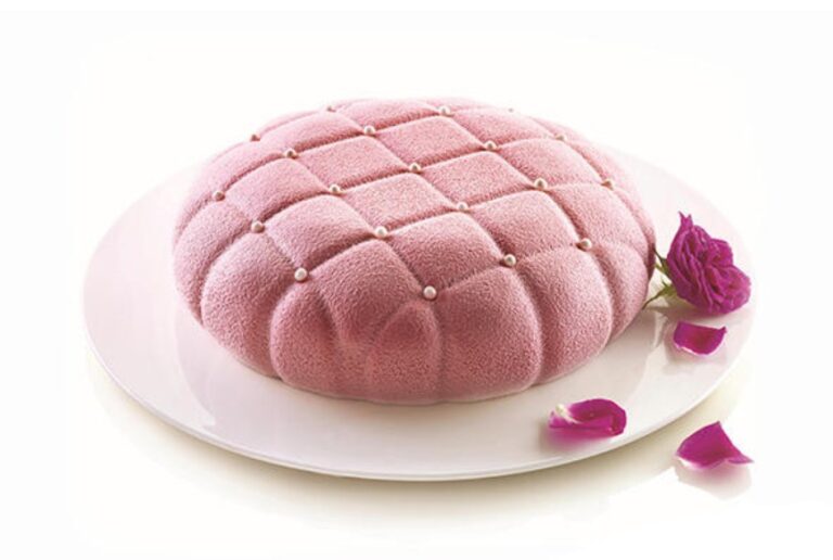 Moule silicone rond matelassé Eleganza de silikomart