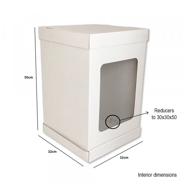 Boîte à gâteaux avec fenêtre 32x32xh50cm