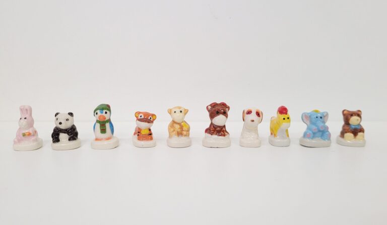Fèves Peluche en porcelaine -lot de 2, 1 couronne des rois offerte