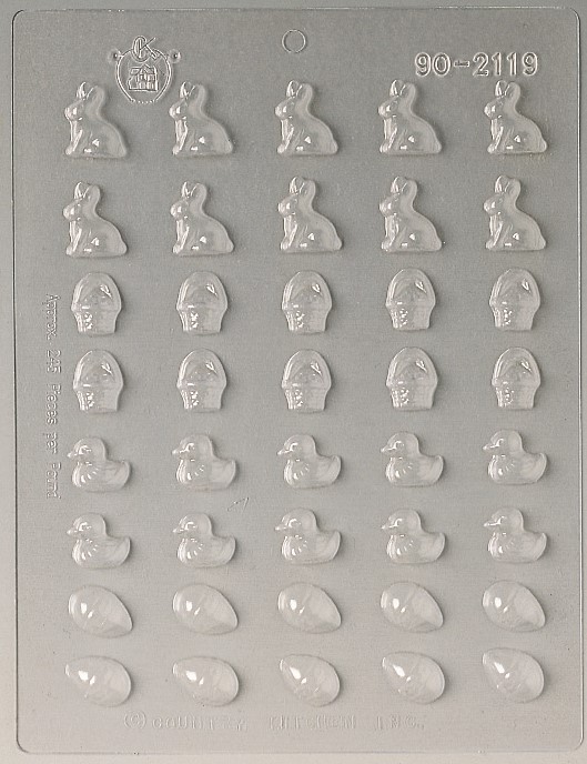 Plaque 40 mini sujets pâques