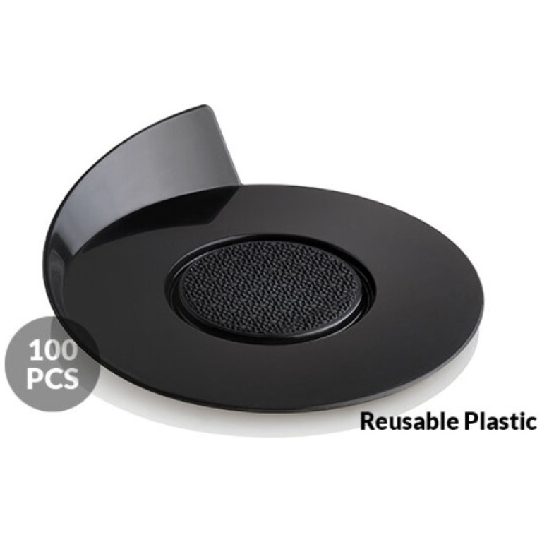 Languette ronde noire ø 8.6cm