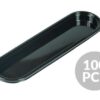 Coupelles ovales plastique noire 100pcs