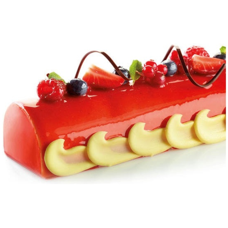 Moule silicone bûche ronde – 4 empreintes Flex Pro 60×40 cm