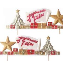 Frise Joyeuses Fêtes or, argent 50pcs