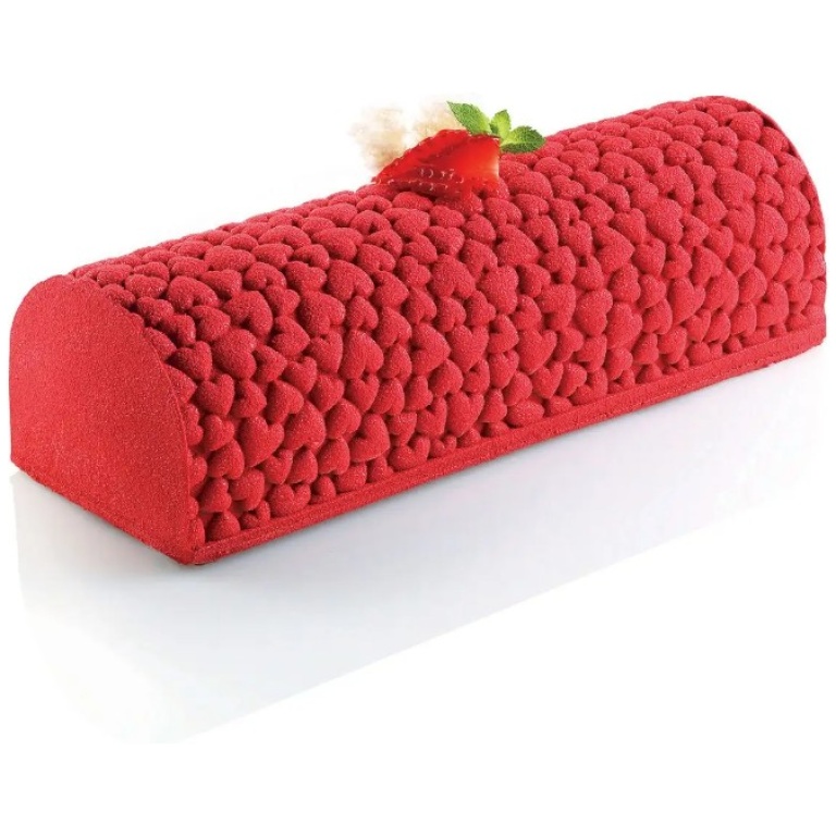 Petit tapis décor et bûche Coeur