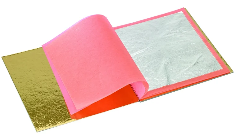 Carnet de feuilles d'argent