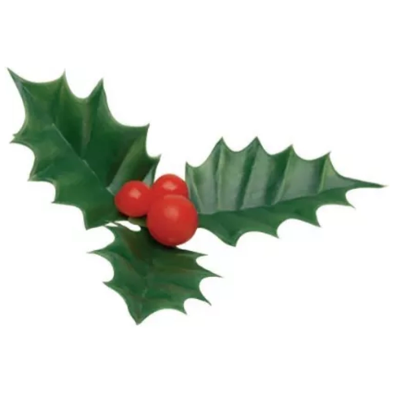 Feuilles de houx triple