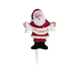 Décors bûche Père Noël, Joyeux Noël