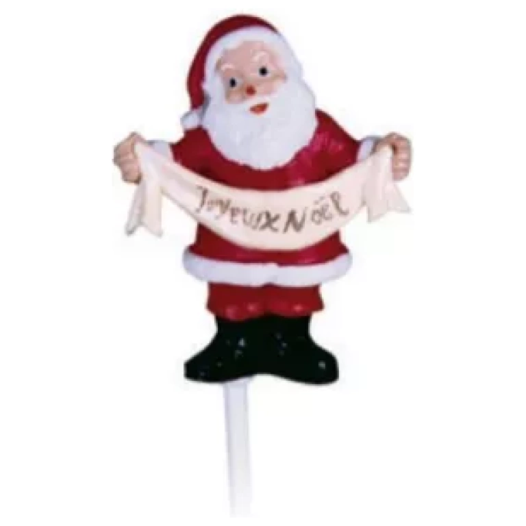 Décors bûche Père Noël, Joyeux Noël
