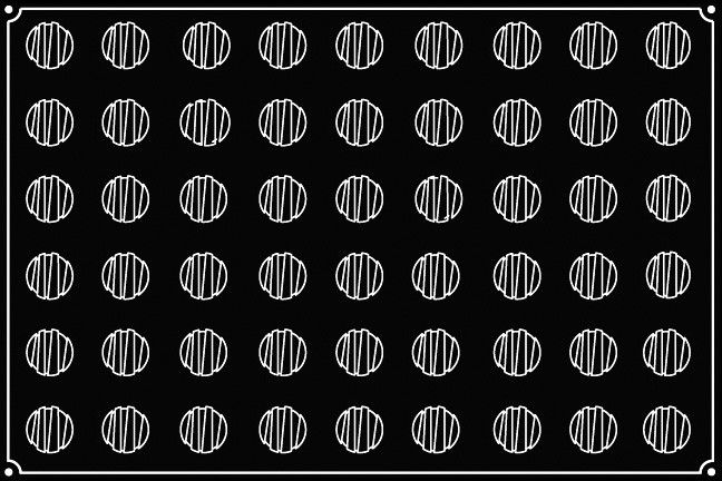 Moule 54 Mini ronds rayés "Pavoflex" Flex Pro – Image 2