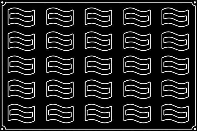 Flex Pro 25 Rectangles vagues "Pavoflex"