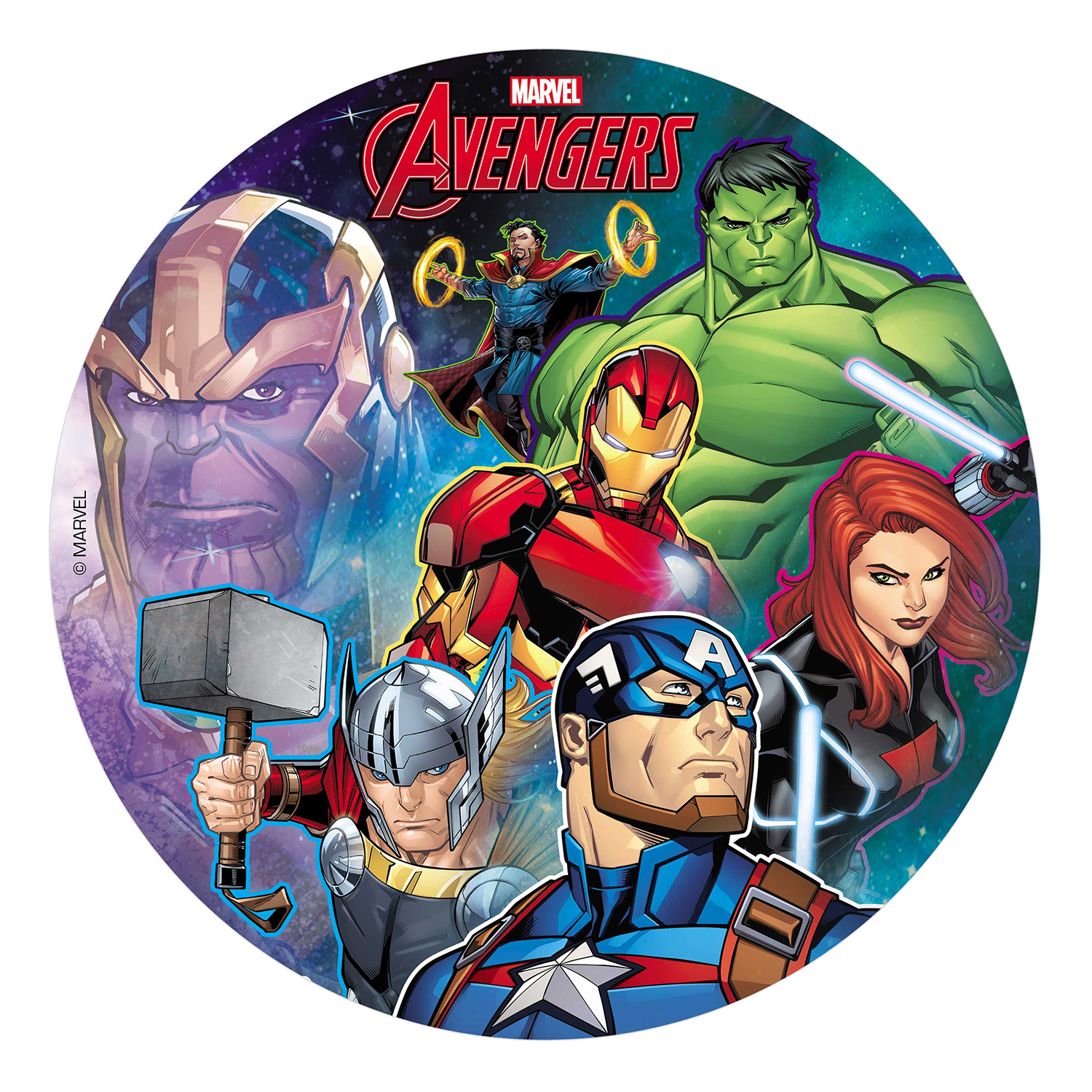 Disque d'Azyme comestible Avengers - Décoration pour gâteaux de 20 cm – Image 2