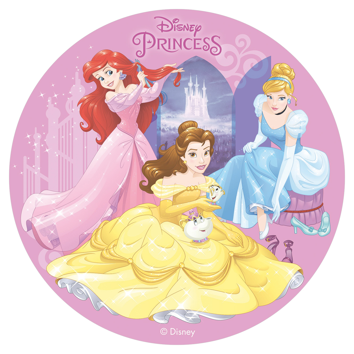 Disque d'Azyme comestible Princesses Disney - Décoration pour gâteaux de 20 cm – Image 2