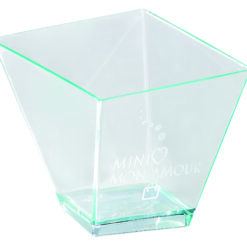 Verrines en plastique carrés vrillés 19095 MALLARD mf TILLE MYTILLE