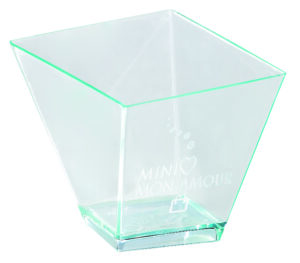 Verrines en plastique carrés vrillés 19095 MALLARD mf TILLE MYTILLE