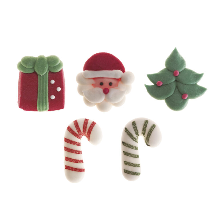 Décorations en sucre de Noël - Décorations comestibles pour gâteaux et cupcakes