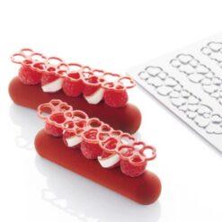 Moule silicone cœurs pour le décor d'éclairs