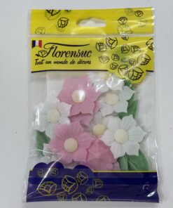 Décors en azyme - 12 narcisses 45 mm et 12 feuilles liseron 38 m AZYNARC Tille