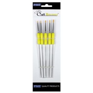 Pinceaux fins PME pour décoration de gâteaux | Lot de 5 CB1009 Tille