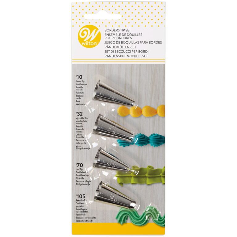 Douilles décoratives Wilton pour bordures – Set de 4 pièces 03-3108 Tille