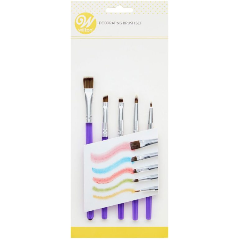 Ensemble de 5 pinceaux de décoration alimentaires Wilton 02-0-0019 Tille