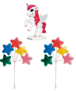 Kit décoration gâteau licorne en PVC PVCLICORNE Tille