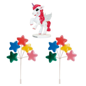 Kit décoration gâteau licorne en PVC PVCLICORNE Tille
